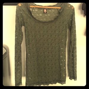 Green lace shirt